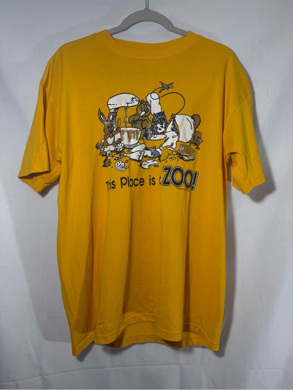 Jerzees "this place is a ZOO!" Yellow T-shirt